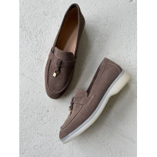 Замшеві лофери в кольорі капучино Арт 156-6